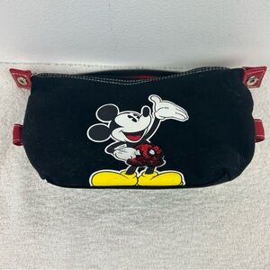 Official Mickey Mouse Black Canvas Pouch with Yellow Accents & red sequins